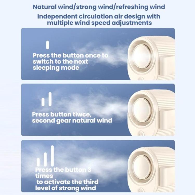 High-speed Waist-mounted Fan Outdoor Clip-on USB Mini Fan(White) | Bowlift