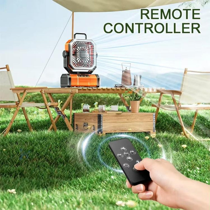 Remote Control USB Oscillating Fan Portable Light For Camping(Green) | Bowlift
