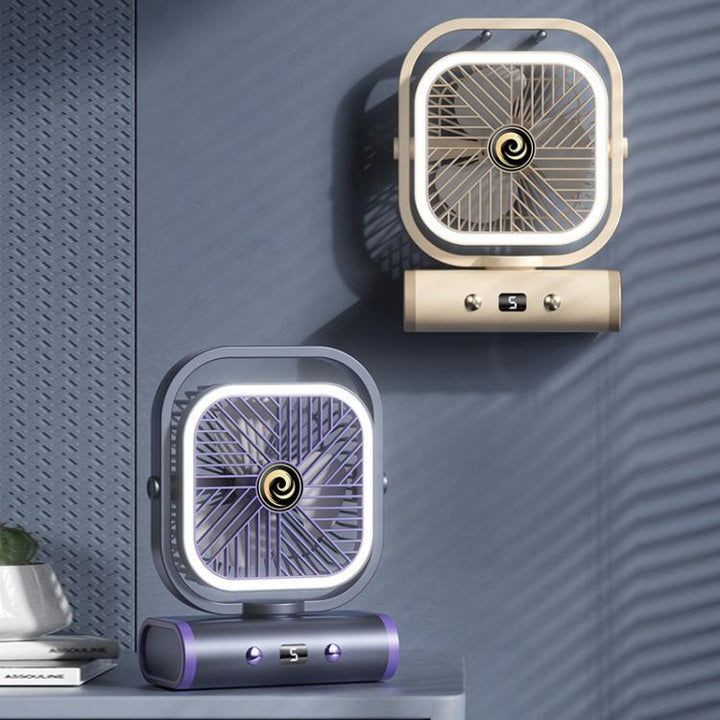 Desktop Mini Office Silent USB Wall-Mounted Fan, Color: Gray Plug-in | Bowlift