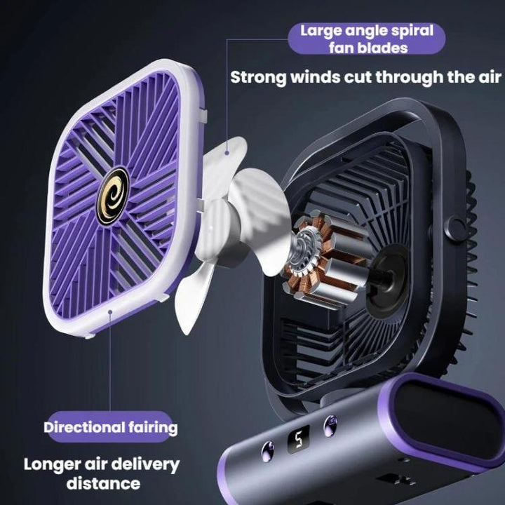 Desktop Mini Office Silent USB Wall-Mounted Fan, Color: Gray Plug-in | Bowlift