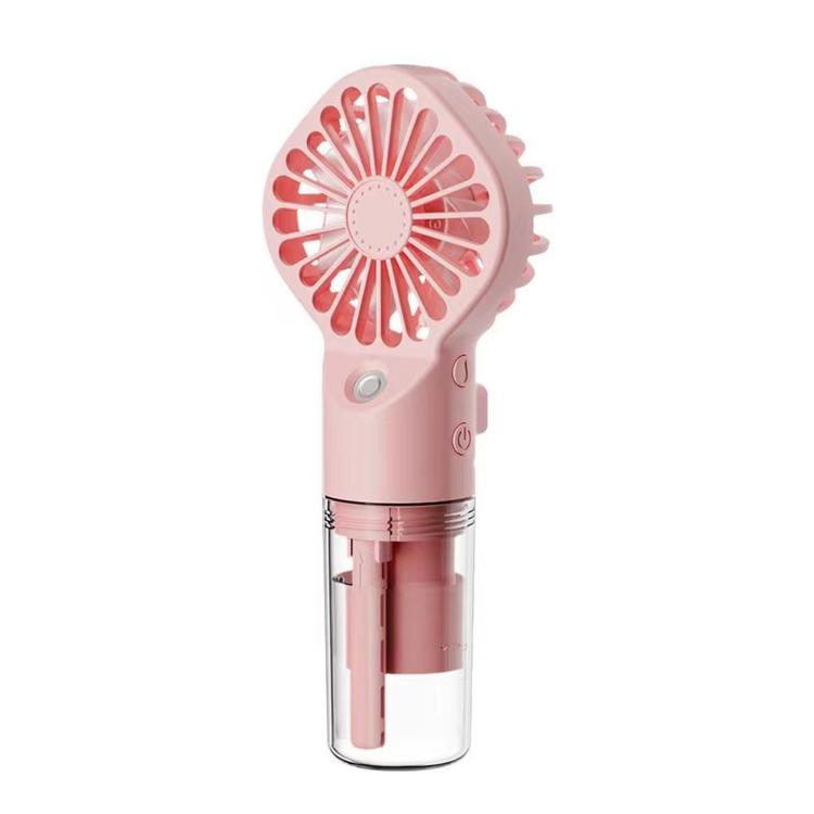 Handheld Misting Fan Portable Water Spray Fan Type-C Rechargeable Mini Personal Face Mister Fan(F3 Pink) | Bowlift