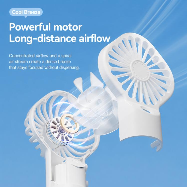 Handheld Misting Fan Portable Water Spray Fan Type-C Rechargeable Mini Personal Face Mister Fan(F3 White) | Bowlift