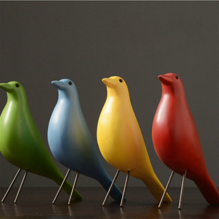 BowLift | Resin Craft Bird Figurine Office Ornaments Home Decoration Accessories (Black)