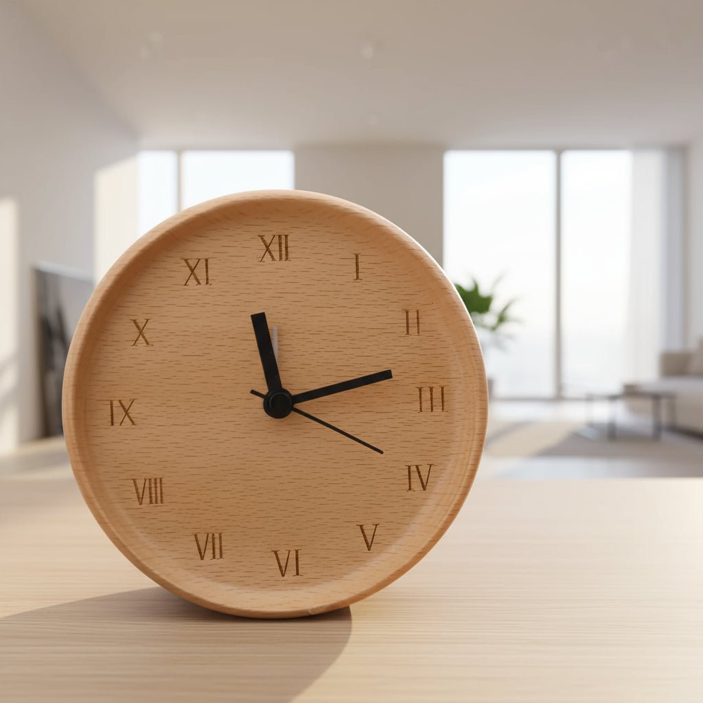 BowLift | Elegant alarm clock made of beech wood for a stylish home