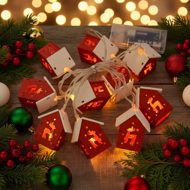 BowLift | Wooden LED House Light with Warm White Light for Festive Accents