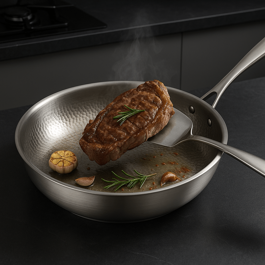 BowLift | Scratch-Resistant Titanium Pan Without Coating for Perfect Frying Results