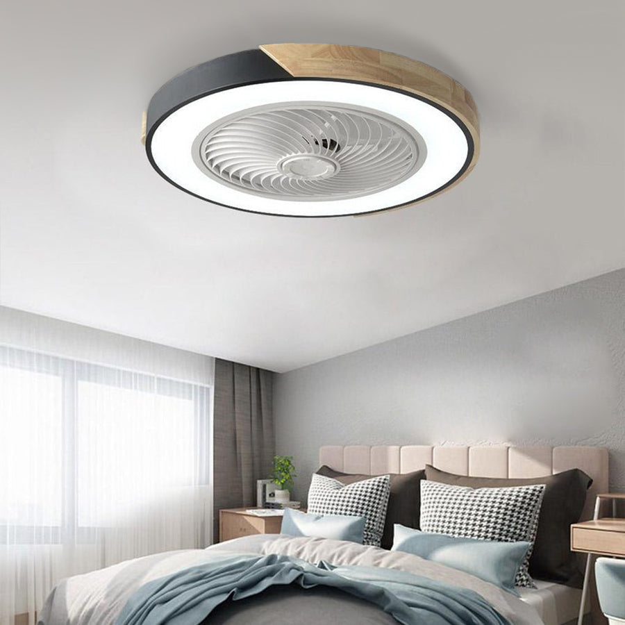 BowLift | Integrated LED Ceiling Lamp and Fan Without Blades with Remote
