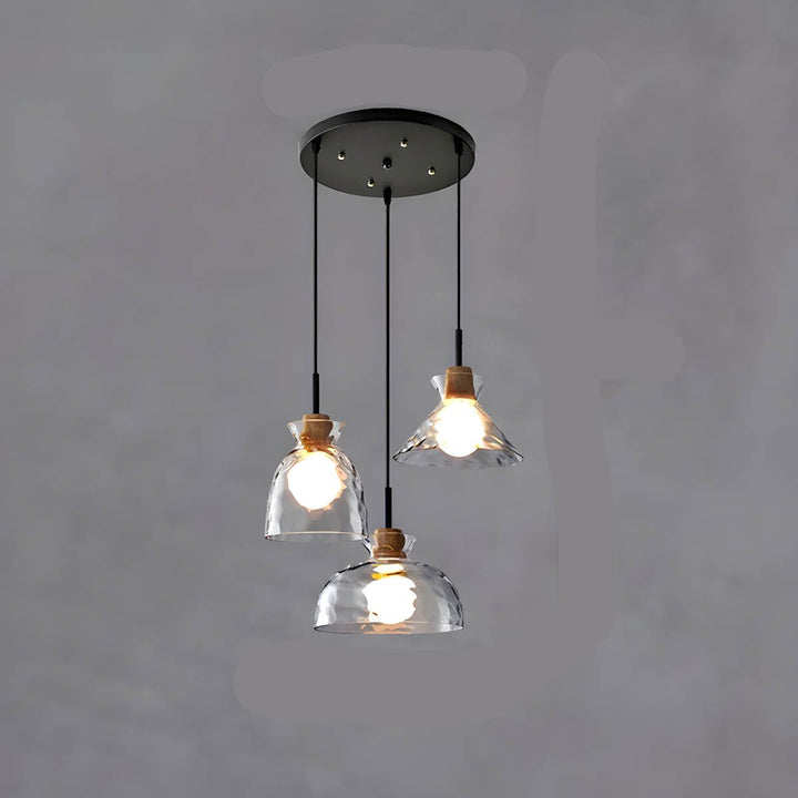 BowLift | LuxeGlow Chic Glass chandelier - Modern elegant glass ceiling lamp