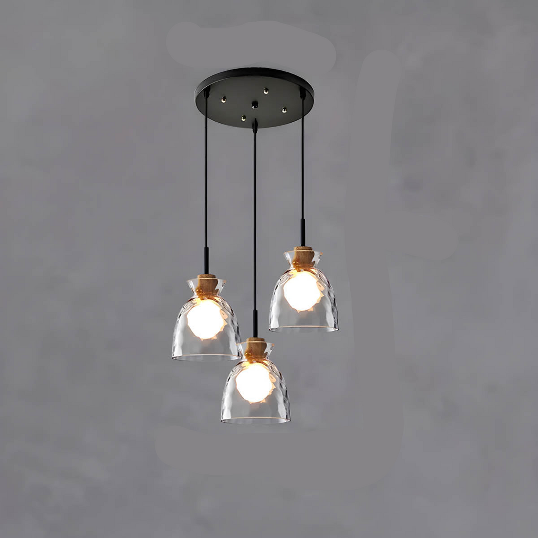 BowLift | LuxeGlow Chic Glass chandelier - Modern elegant glass ceiling lamp