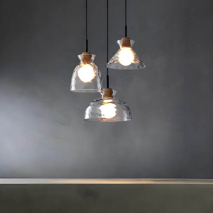 BowLift | LuxeGlow Chic Glass chandelier - Modern elegant glass ceiling lamp