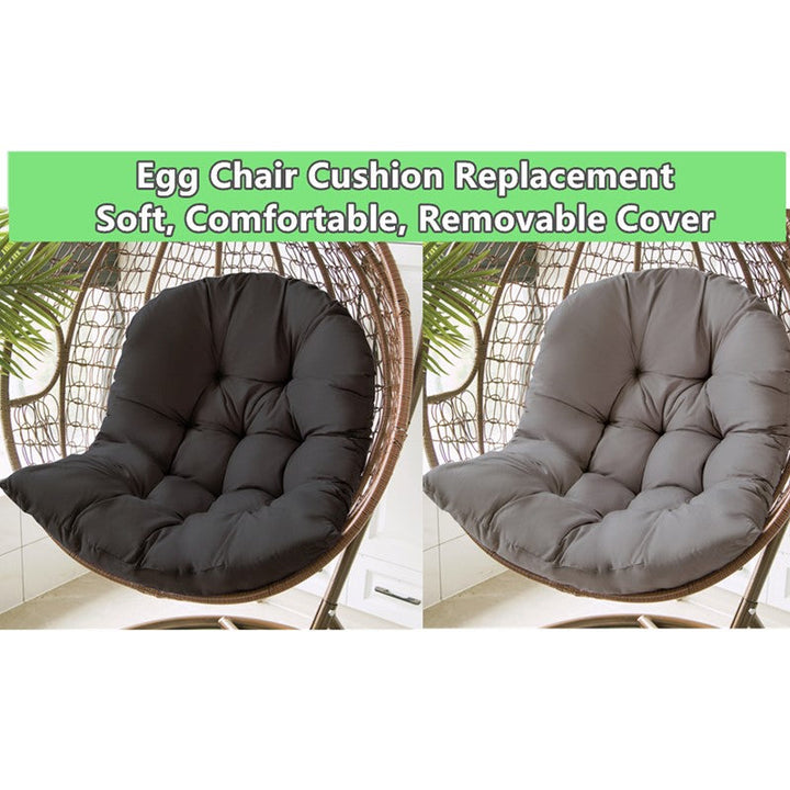 Comfort Cushion for Garden and Swing Chair – Dark Grey – 80x120 cm – For Indoor & Outdoor | Bowlift