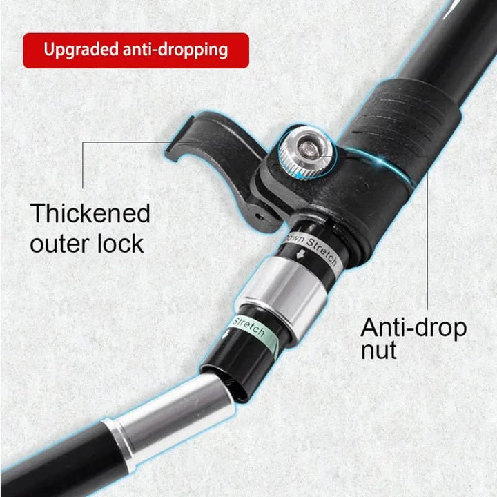 BowLift | Ultralight 5-piece telescopic trekking poles for mountain and hiking tours