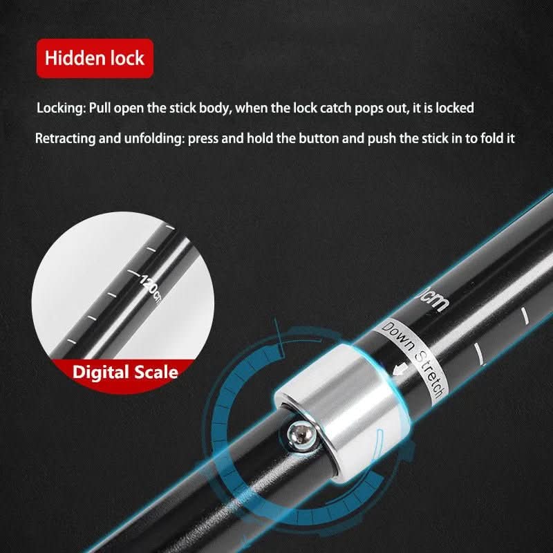 BowLift | Ultralight Telescoping Trekking Poles for Secure Grip While Hiking