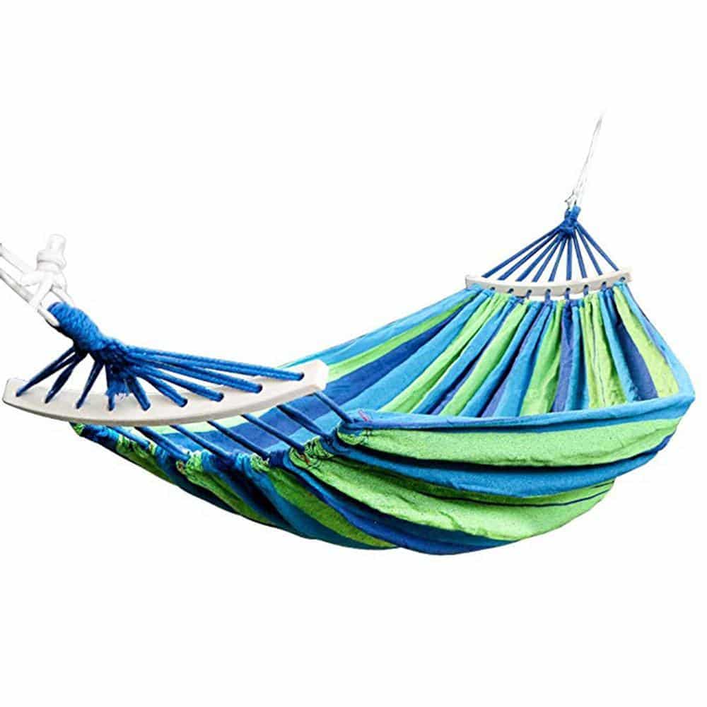 Hammock - by Camping Hammock (blue striped) | Bowlift