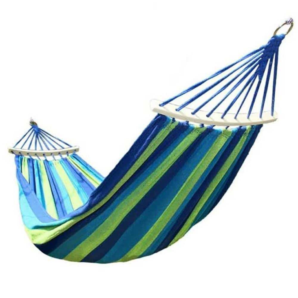 Hammock - by Camping Hammock (blue striped) | Bowlift