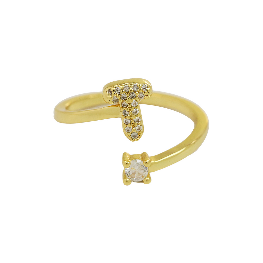 BowLift | Dainty Bubble Diamond Wrap Initial Ring
