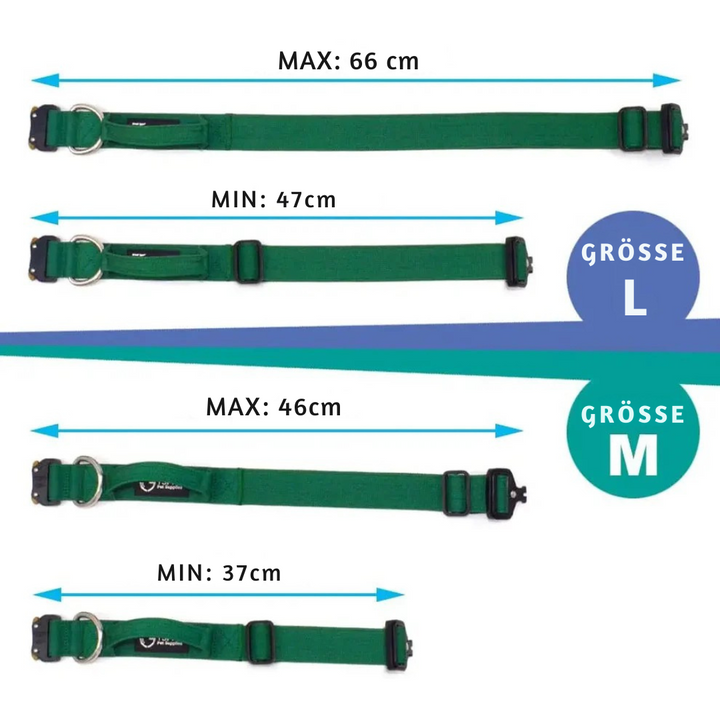 Tactical Dog Collar with Metal Buckle & Handle Bowlift