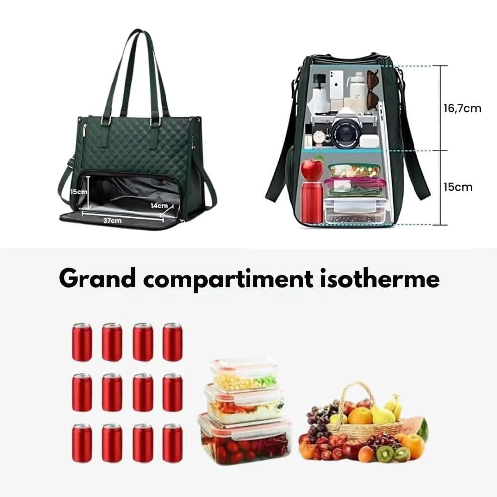 BowLift | in-1 - Elegant shopping bag with integrated insulated compartment & large storage space