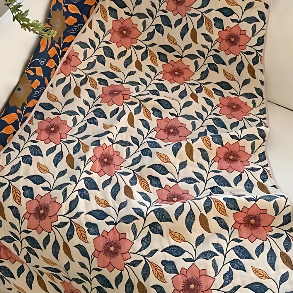 BowLift | Tavira Floral Leaf Cotton Bath Towel