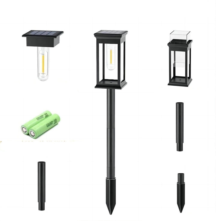 Solar-powered garden light for outdoor use - Modern LED pathway light for lighting pathways, terraces, and gardens | Bowlift