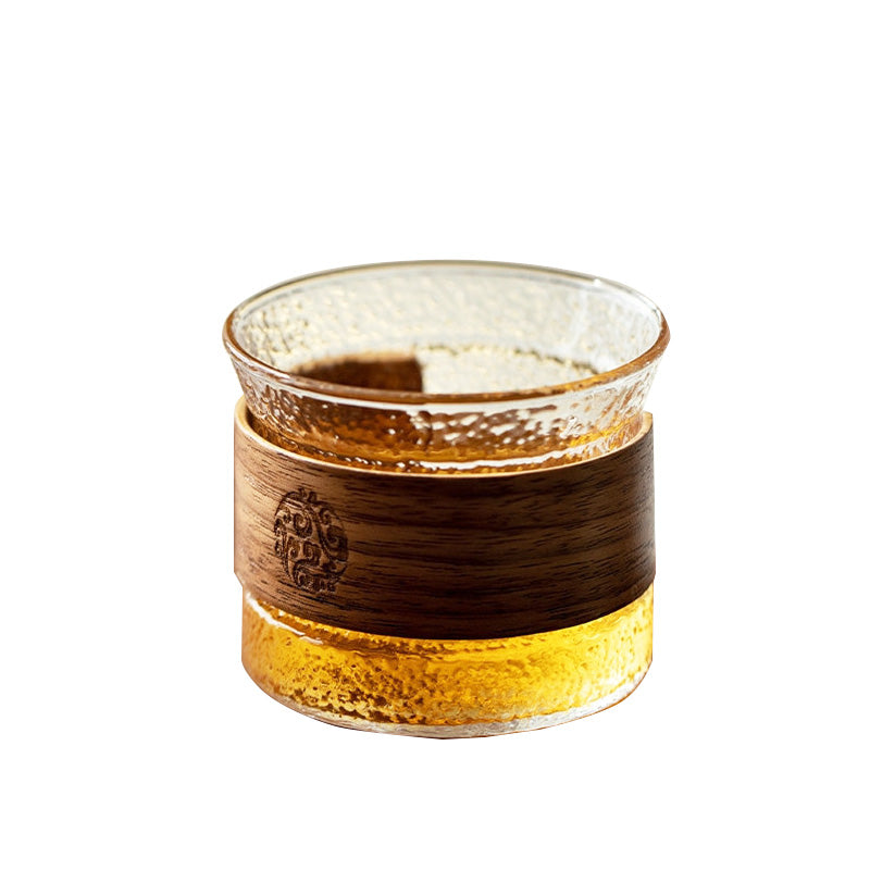 BowLift | Vertical Pattern Water Cup, Hammer Pattern Water Cup, High Borosilicate High Temperature Resistant And Anti-Scalding Household Glass Tea Cup, New Chinese Style High-Looking Tea Cup, Tea Cup