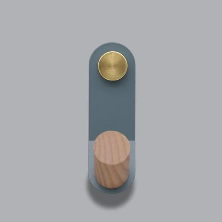 BowLift | Scandinavian Pastel Wall Hook with Oak & Brass