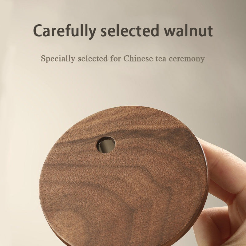 BowLift | Large Capacity Glass Teapot, Household High Temperature Resistant Walnut Tea And Water Separation Teapot