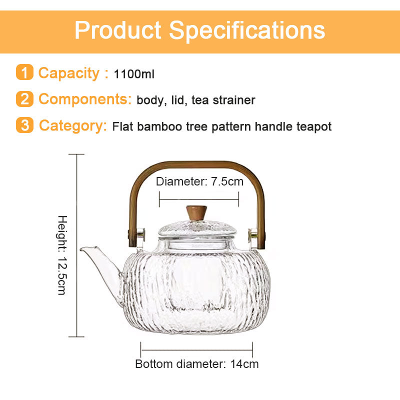 BowLift | High Borosilicate Glass Teapot, Multi-Purpose Teapot, Boutique Teapot, Household Flower Teapot
