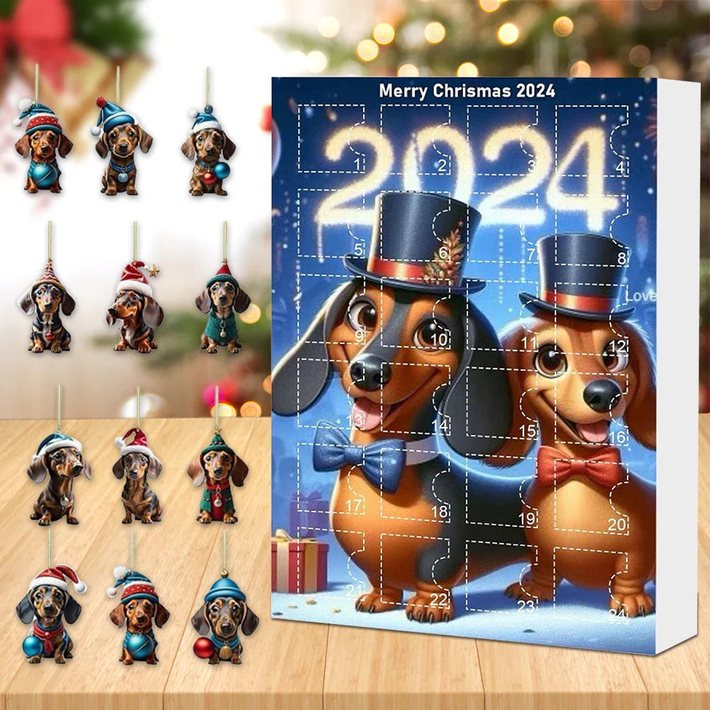 BowLift | Dachshund Advent Calendar 2024 – 24 Days Christmas Countdown with Funny Figures for Dog Lovers
