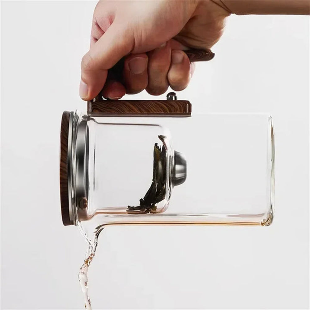 BowLift | Clarity Glass Teapot with Built-in Infuser – Heat-Resistant Tea Brewer for Loose Leaf Teas