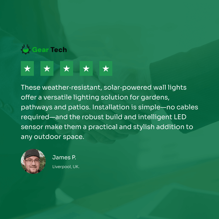 BowLift | Wireless LED Solar Wall Lights - Outdoor Garden Lighting for Pathways & Patios, Energy-Efficient & Weather-Resistant