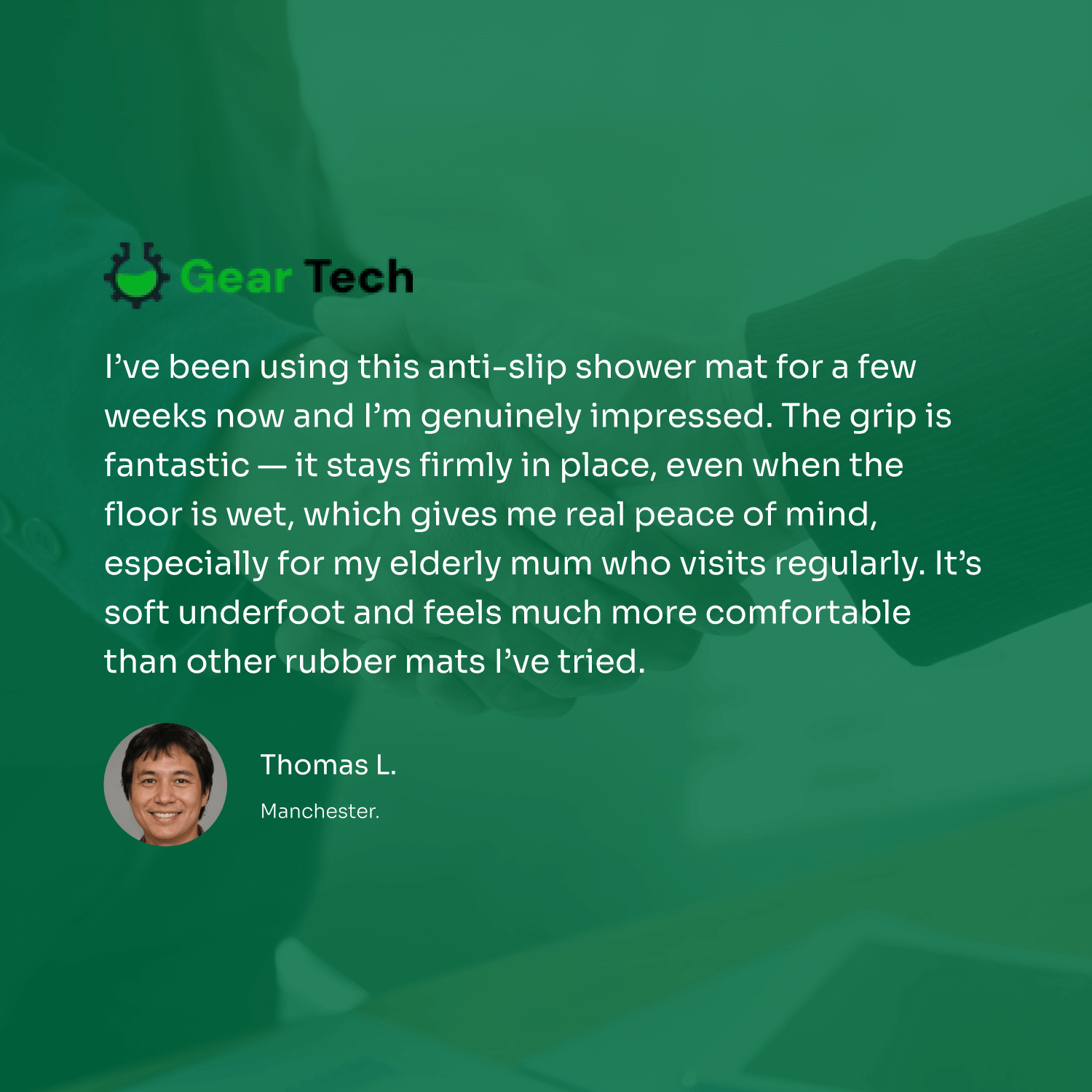 BowLift | Antislip Shower Mat | Hygienic, Mold Resistant & Comfortable for Safe Bathroom Use