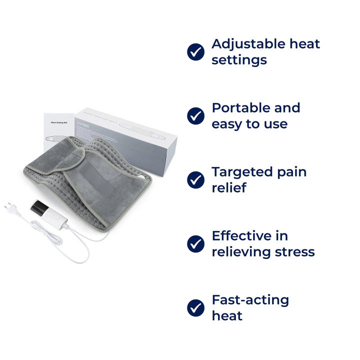 BowLift | Portable Heated Pads Pad for Back Pain, Muscle and Joint Pain Relief – Adjustable Heat for Cramps and Stress