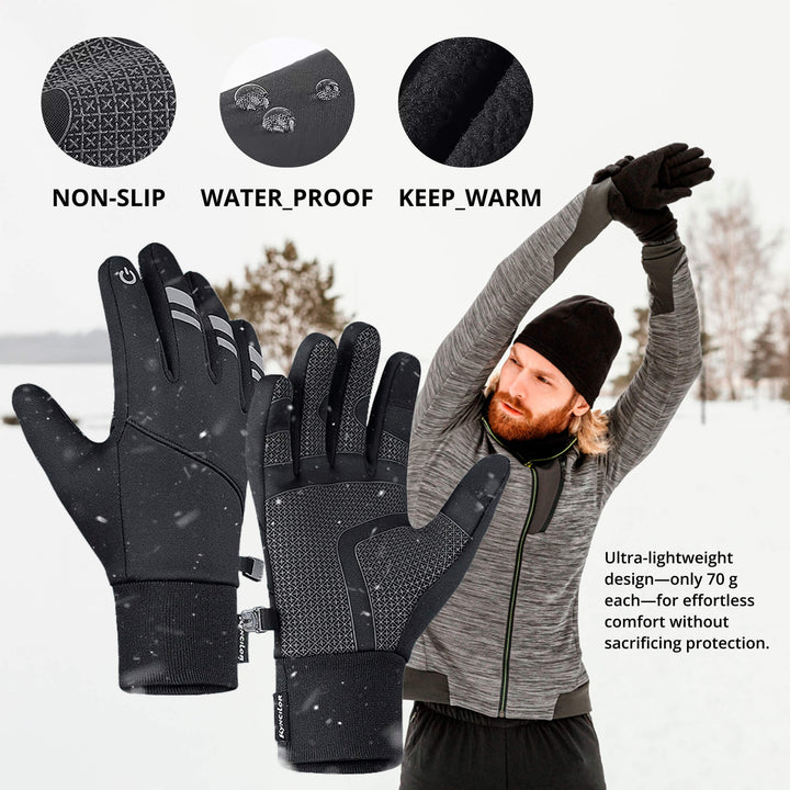 BowLift | Thermal Winter Cycling Gloves UK | Waterproof, Windproof & Touchscreen Warm Running Gloves for Men & Women