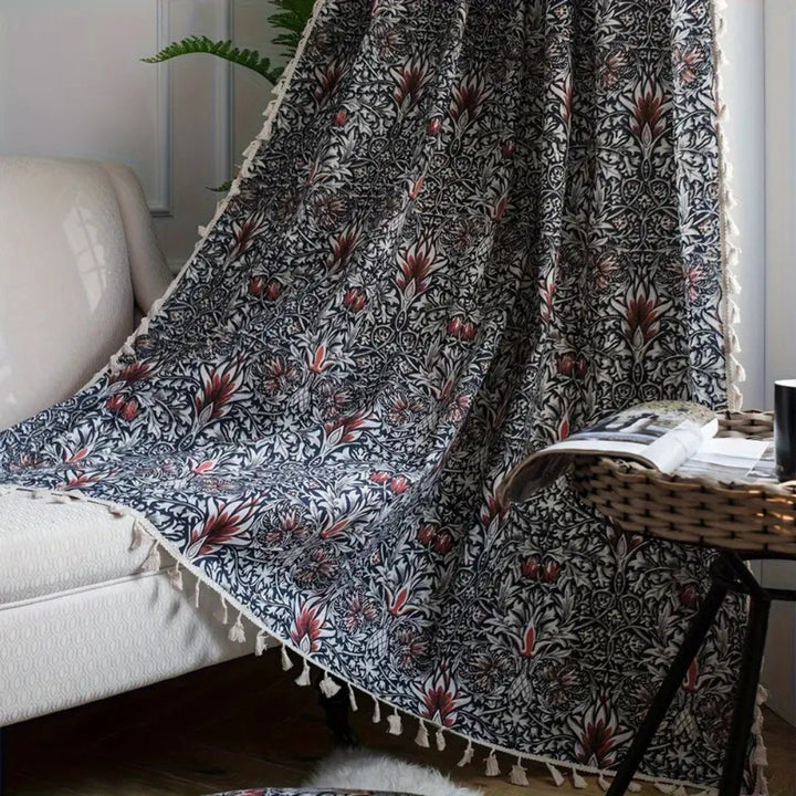 BowLift | Thistle Ebonleaf Floral Tapestry Curtain