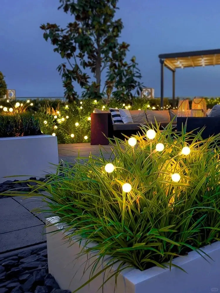 Solar-powered Firefly Garden Light - Three-headed LED Lamp for Outdoors | Bowlift