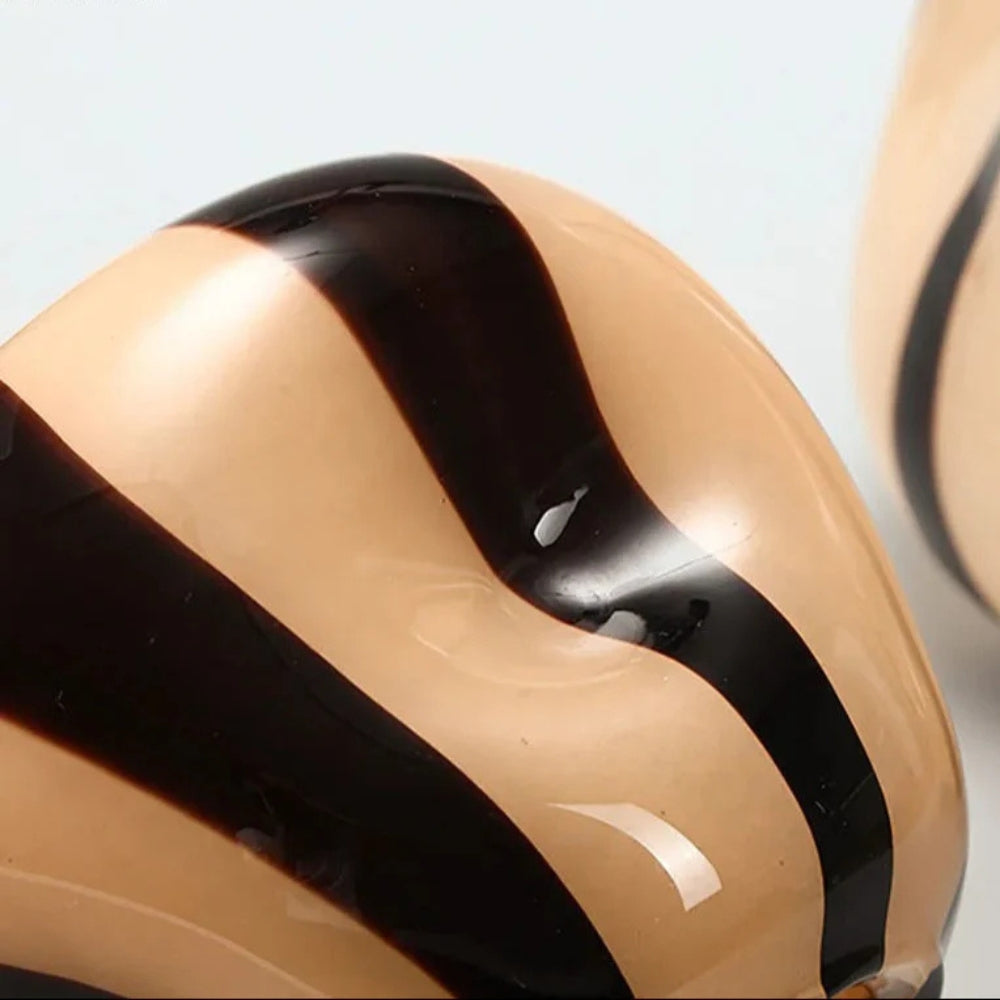 BowLift | Thurid Glass Striped Pumpkin Vase