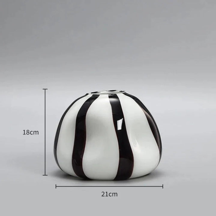 BowLift | Thurid Glass Striped Pumpkin Vase