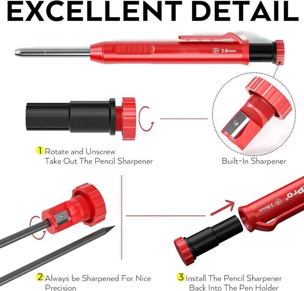 BowLift | Borehole carpenter pencil with refill set