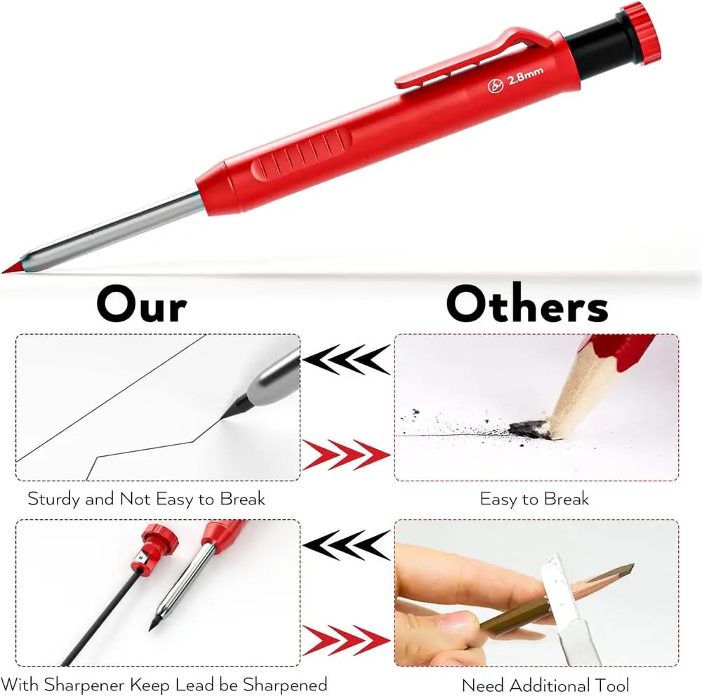 BowLift | Borehole carpenter pencil with refill set