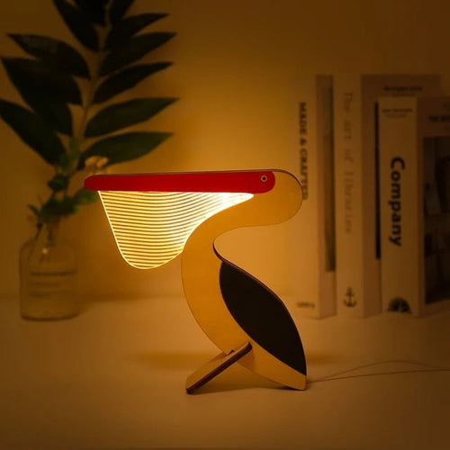BowLift | Animal LED Night Light Wooden Acrylic Table USB Lights