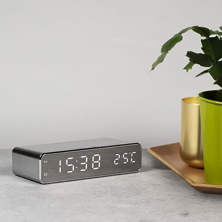 BowLift | TimeCharge – LED Alarm Clock with Built-In Wireless Charging Pad