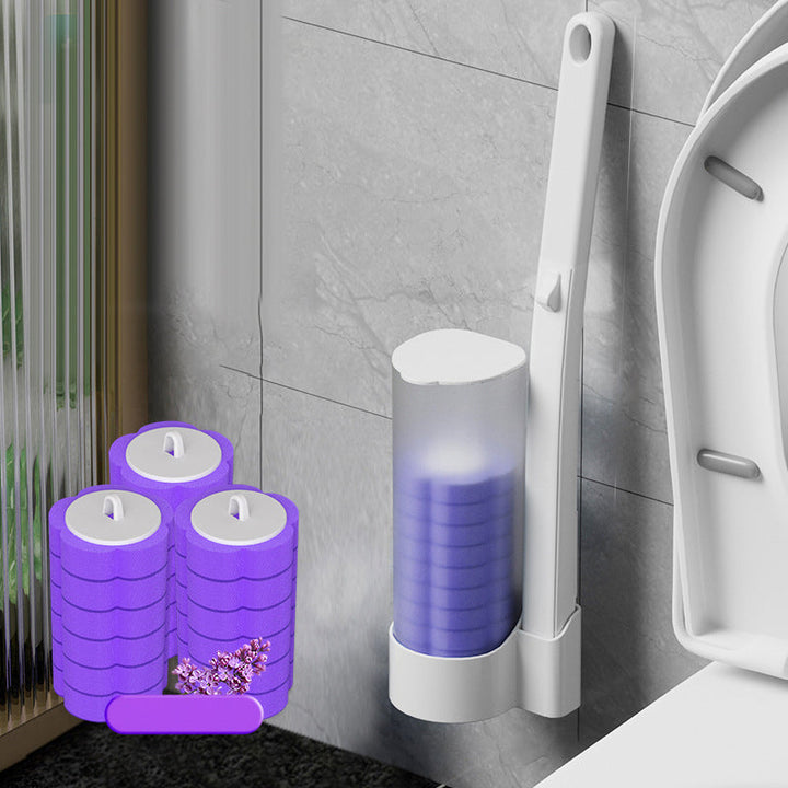 BowLift | Antibacterial Disposable Toilet Brush with Hygienic Sponge Head and Holder