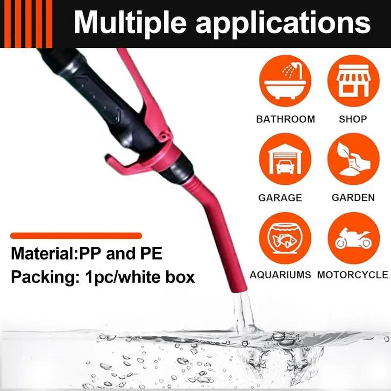 BowLift | Portable Battery Transfer Pump – With long suction hose and adjustable flow regulator