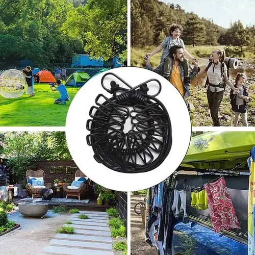 BowLift | Portable Clothesline with Clips – Ideal for Travel, Camping & Balcony