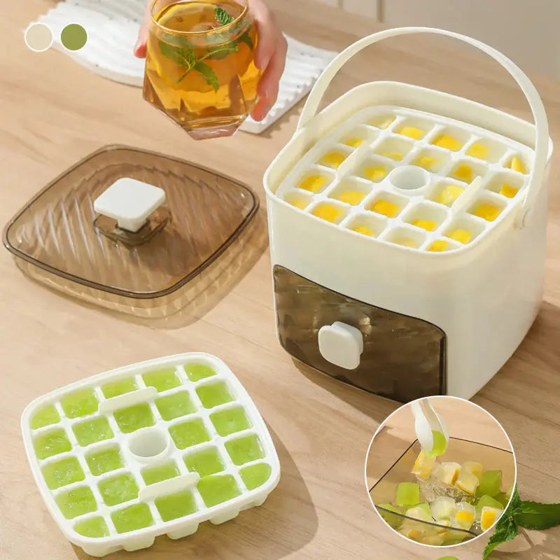 BowLift | No more sticky ice cubes – Box with practical press function