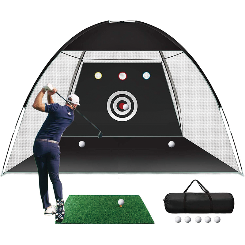 BowLift | Golf Net, 10x7ft Indoor Outdoor Home Golf Swing Training with Target and Carry Bag, for Men, Golf Lovers, Backyard Driving Chipping