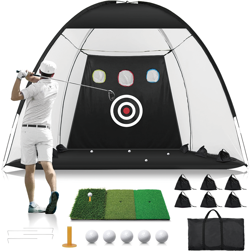 BowLift | Golf Net, 10x7FT Indoor Outdoor Home Golf Swing Training Net, ndoor Golf with Reduce Noise Nylon Target for Golf Lovers, Sports Game