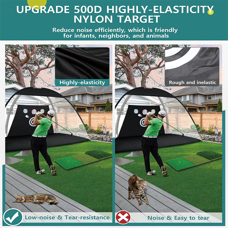 BowLift | Golf Net, 10x7FT Indoor Outdoor Home Golf Swing Training Net, ndoor Golf with Reduce Noise Nylon Target for Golf Lovers, Sports Game