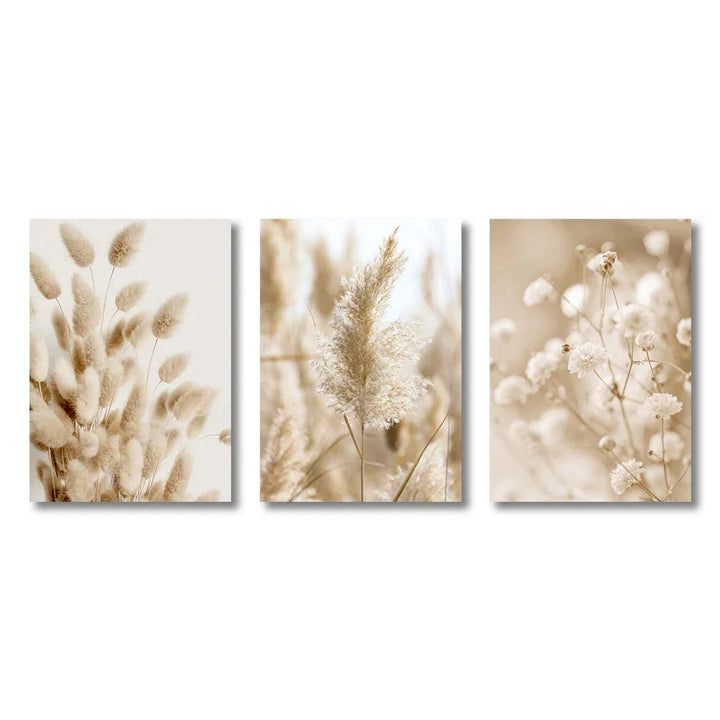 Tranquil Sea Grass Beach Seaside Landscape Wall Art Fine Art Canvas Prints Scandinavian Pictures Of Calm For Inspirational Living Room Decor | Bowlift